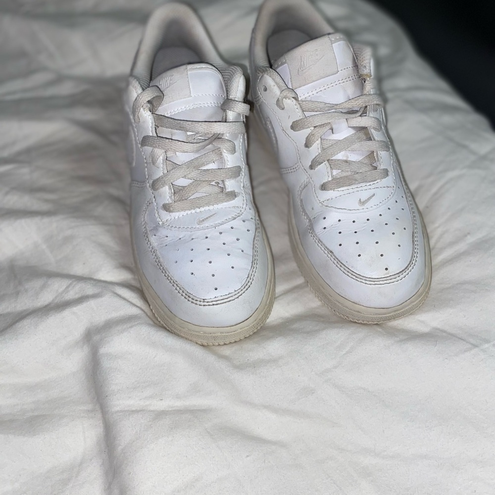 Kids White Air Force One Sneakers